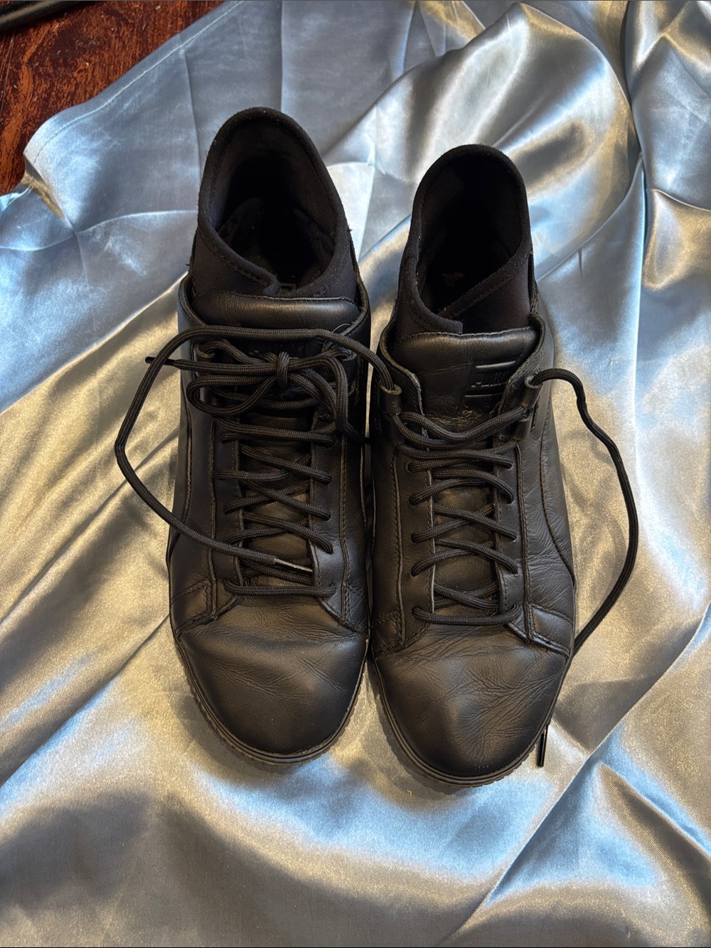 Puma Black Low-Top Lace-Up Sneakers